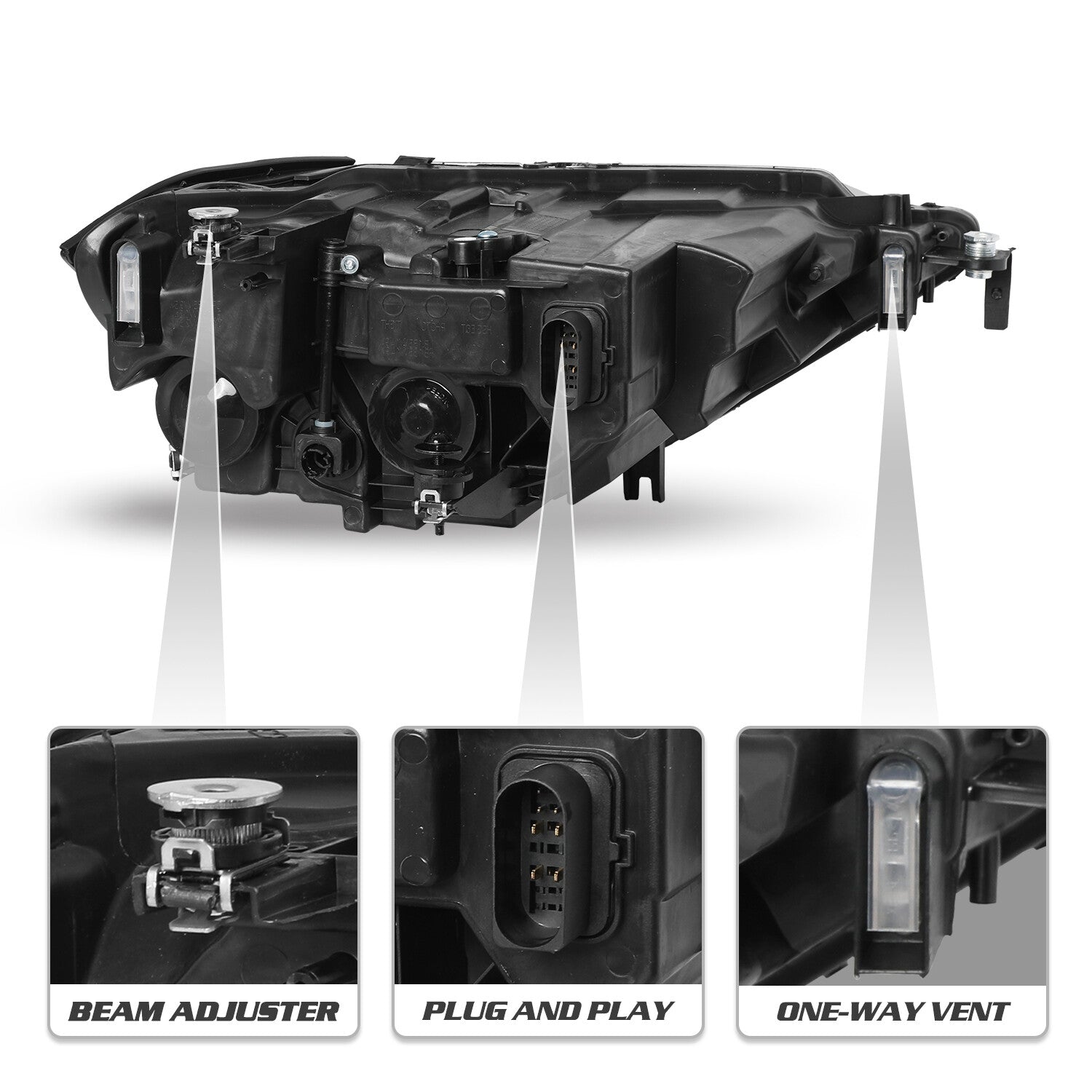 For 2019-2023 Volkswagen Jetta Full LED Headlight Driver Left Side Non-Projector