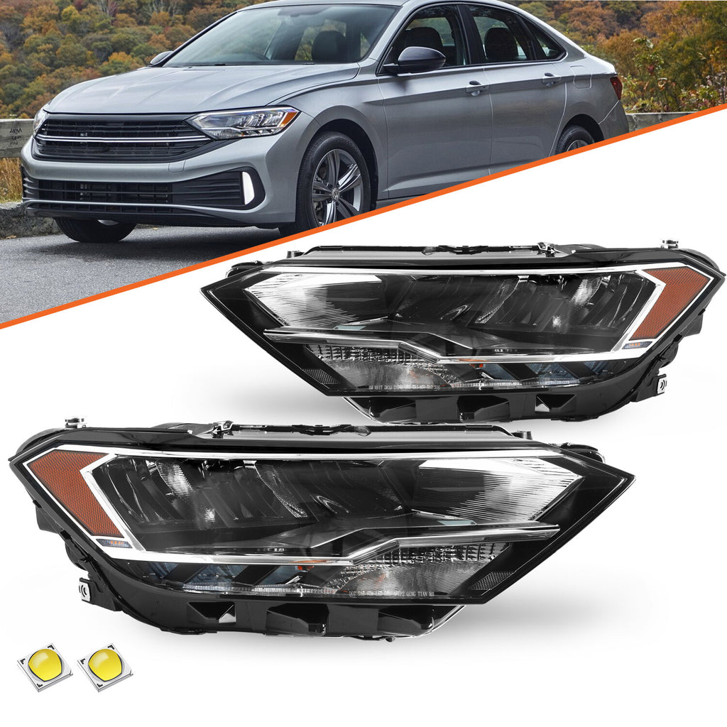 For 2019-2023 Volkswagen Jetta Non-Projector LED Headlights Assembly Right&Left