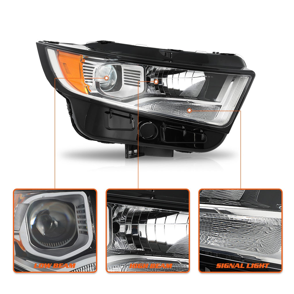 For 2015 2016 2017 2018 Ford Edge Halogen Type Right Passenger Side Headlight