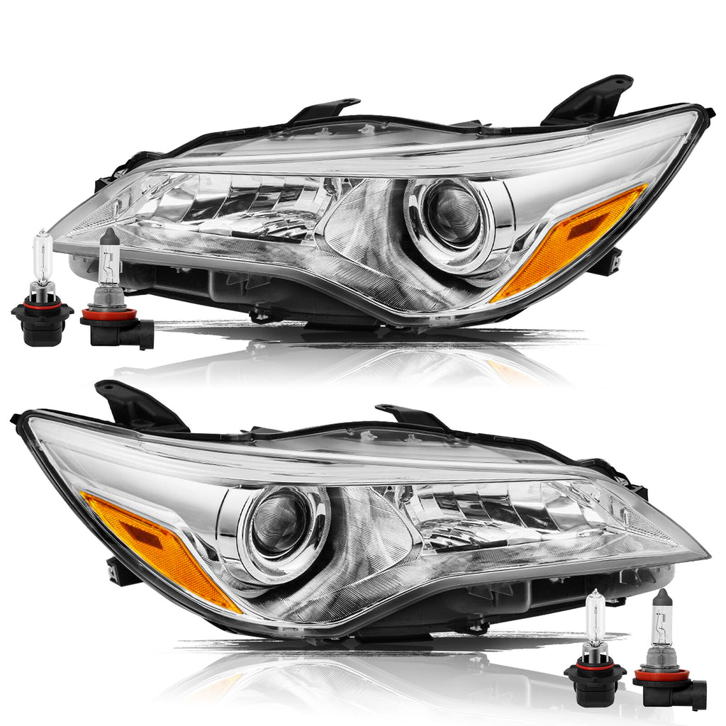 Fit 2015 2016 2017 Toyota Camry Projector Headlights Assembly Pair