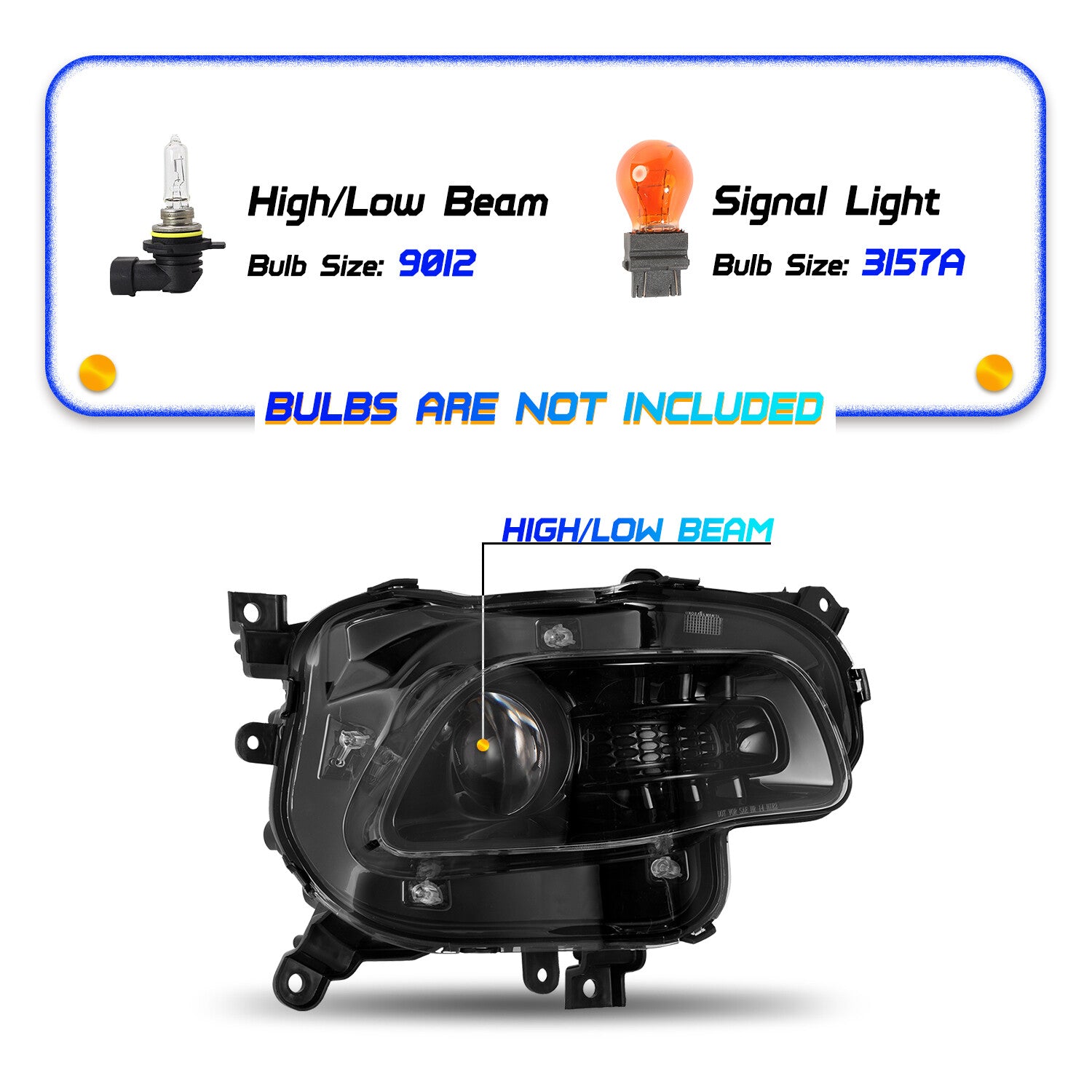 Fits 2014-2018 Jeep Cherokee Headlight Halogen Projector clear black LH+RH Lamp