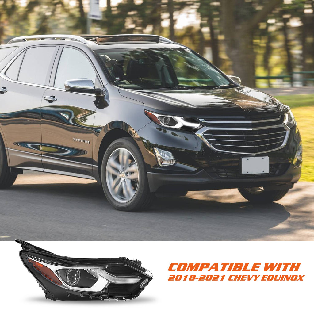 For 2018-2021 Chevy Equinox HID/Xenon Headlight w/ LED DRL Right Side w/Bulbs
