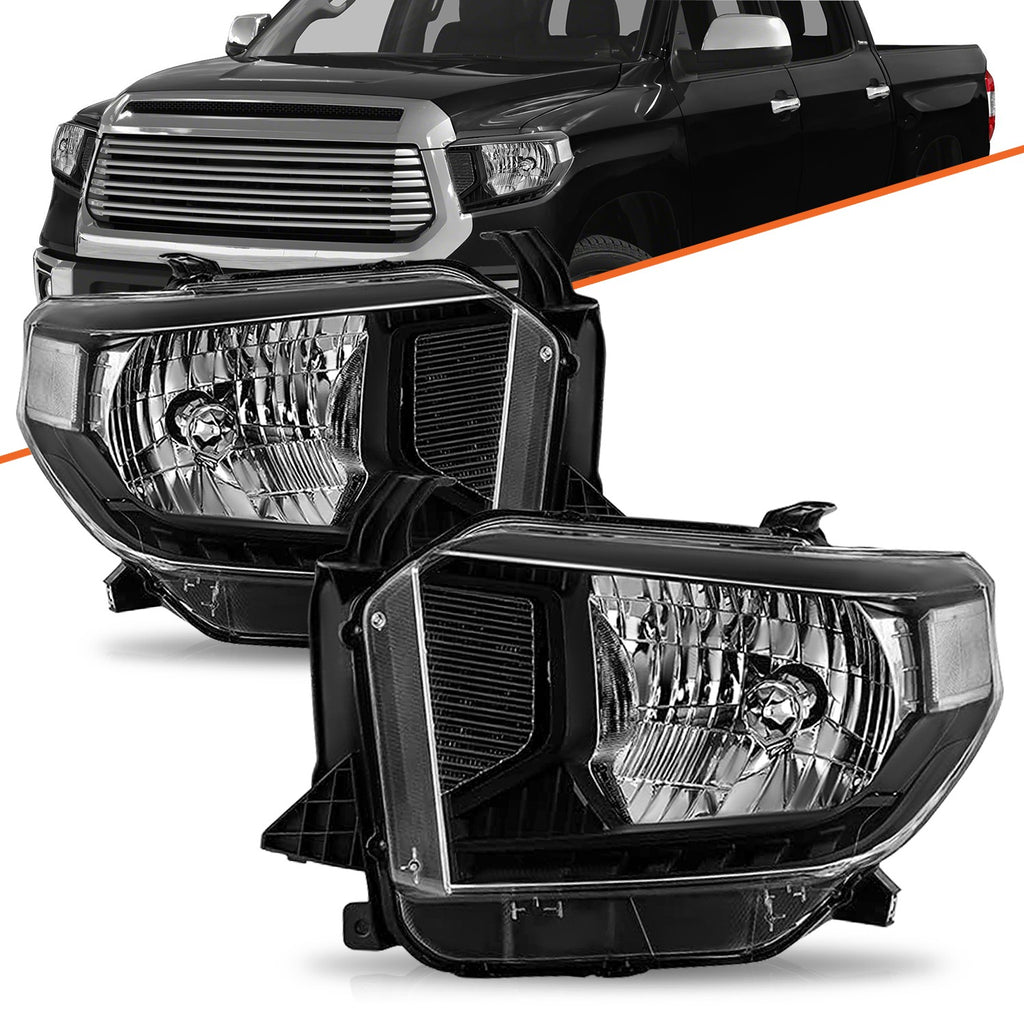 For 2014-2017 Toyota Tundra Left and Right With Level Adjuster 2Pc Headlight Set