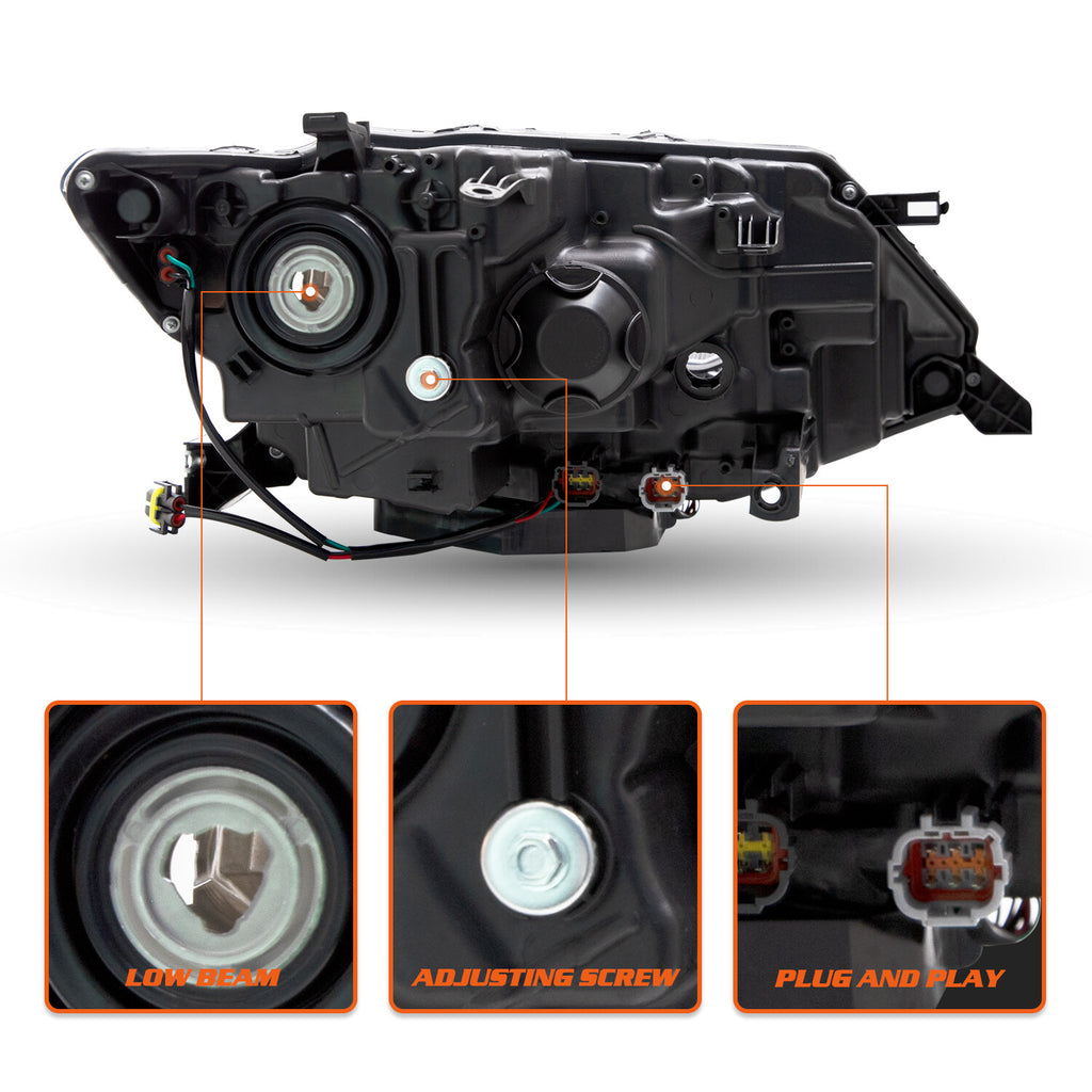 LH For 2017 2018 2019 Nissan Rogue w/LED DRL Left Driver Headlight Headlamp