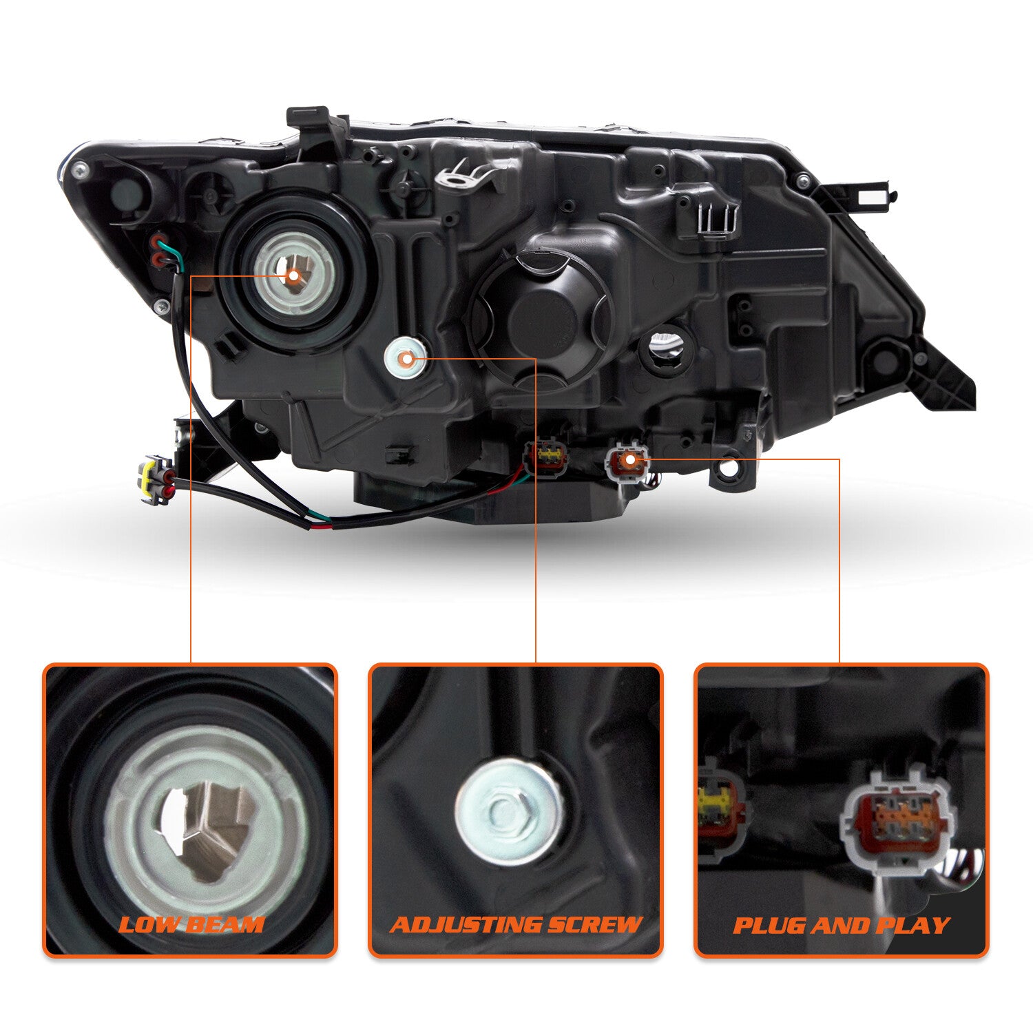 LH For 2017 2018 2019 Nissan Rogue w/LED DRL Left Driver Headlight Headlamp