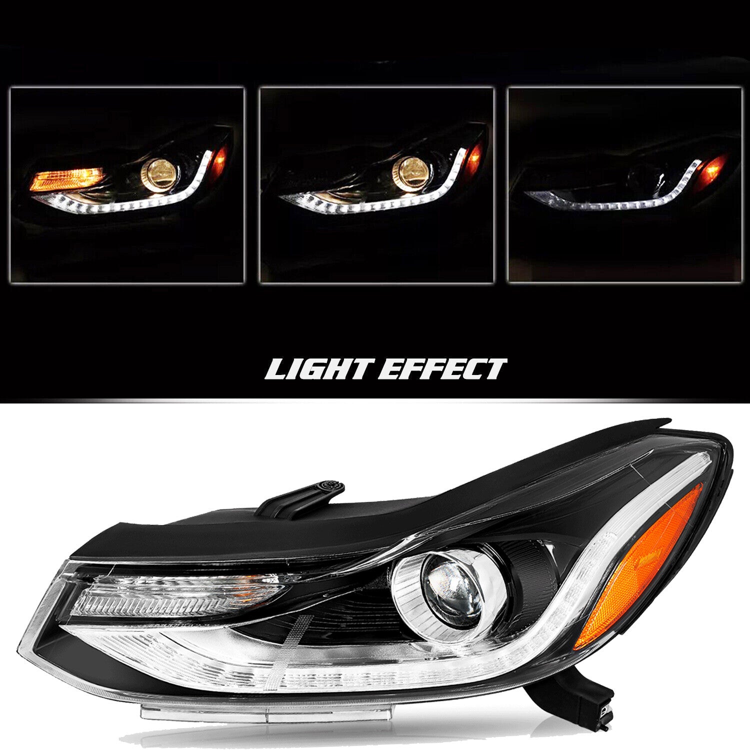 Projector Headlight For 2017-2022 Chevy Trax Headlamp w/ LED DRL Left Side