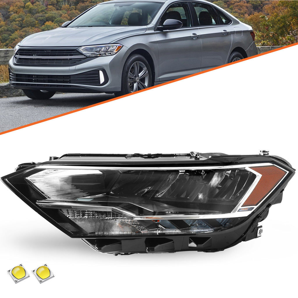 W/Blubs For 2019-2023 Volkswagen Jetta LED Headlight/Lamp [Non-Projector] Left