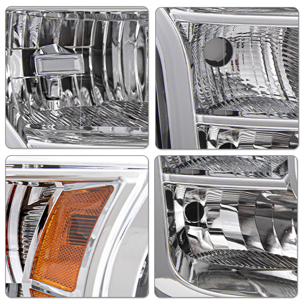 For 2015 2016 2017 Ford F-150 Passenger Right Side Halogen Headlight LampW/Bulbs