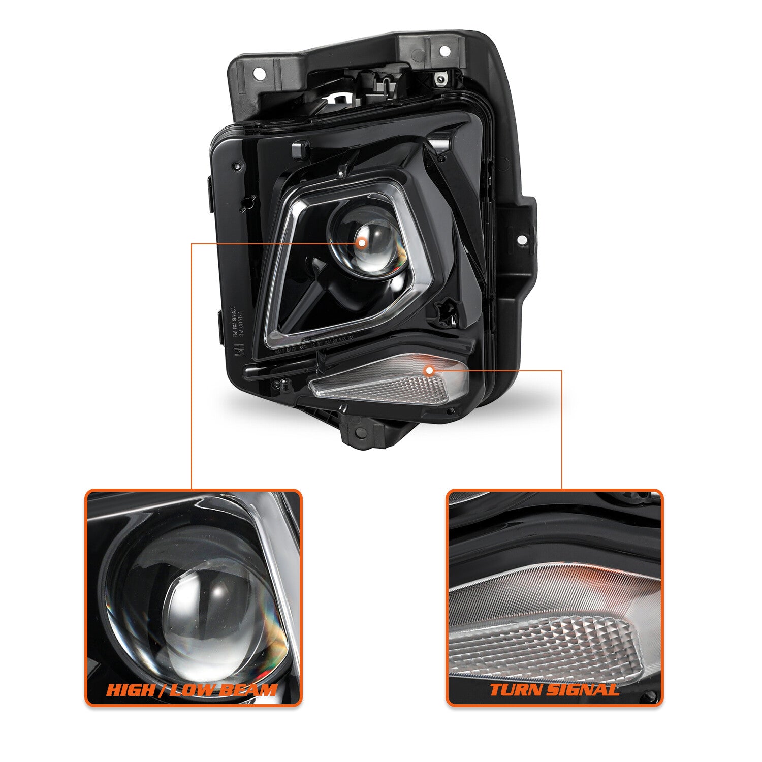 HID/Xenon Headlights Pair for 2019-2021 Chevy Blazer w/ Bulbs Left + Right