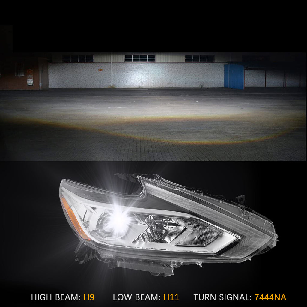For 2016 2017 2018 Nissan Altima S SL 4Dr Right Passenger Headlight w/o LED DRL