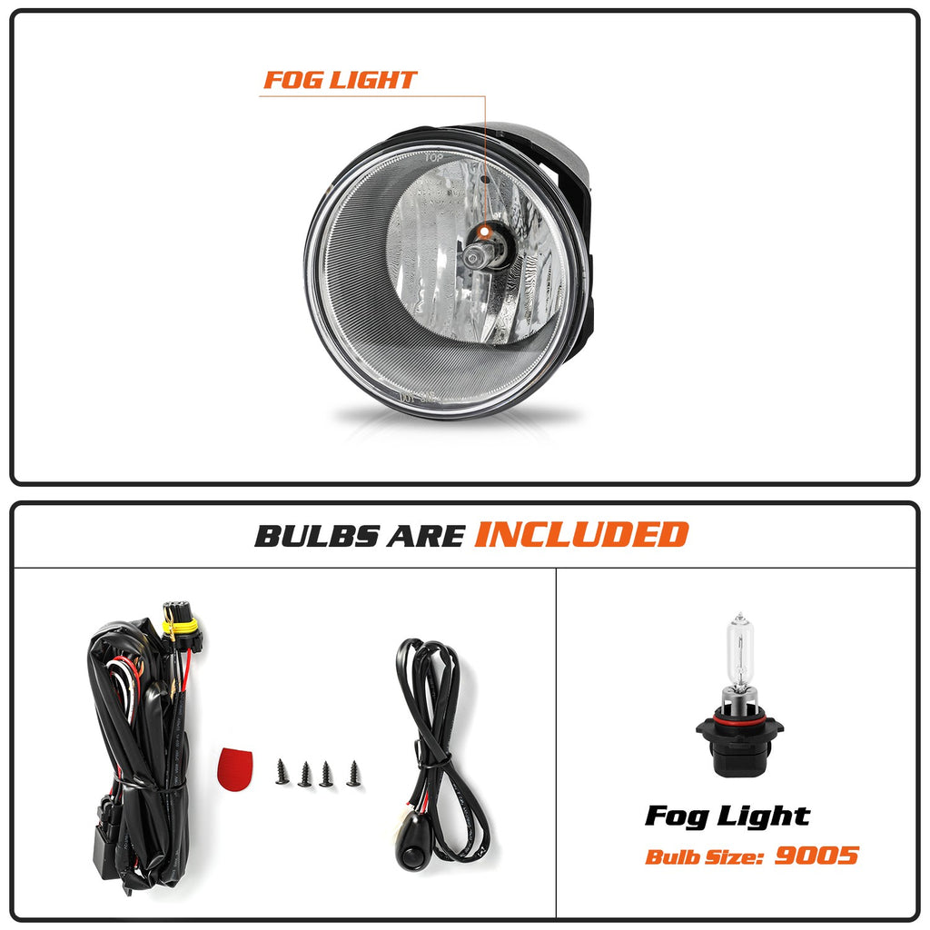 Fog Lights W/Bulbs Fit For 05-2010 Jeep Grand Cherokee Commander +Switch