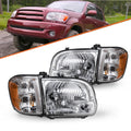 For 2005 2006 Toyota Tundra 05-07 Sequoia Chrome Headlights Assembly Lamps Pair
