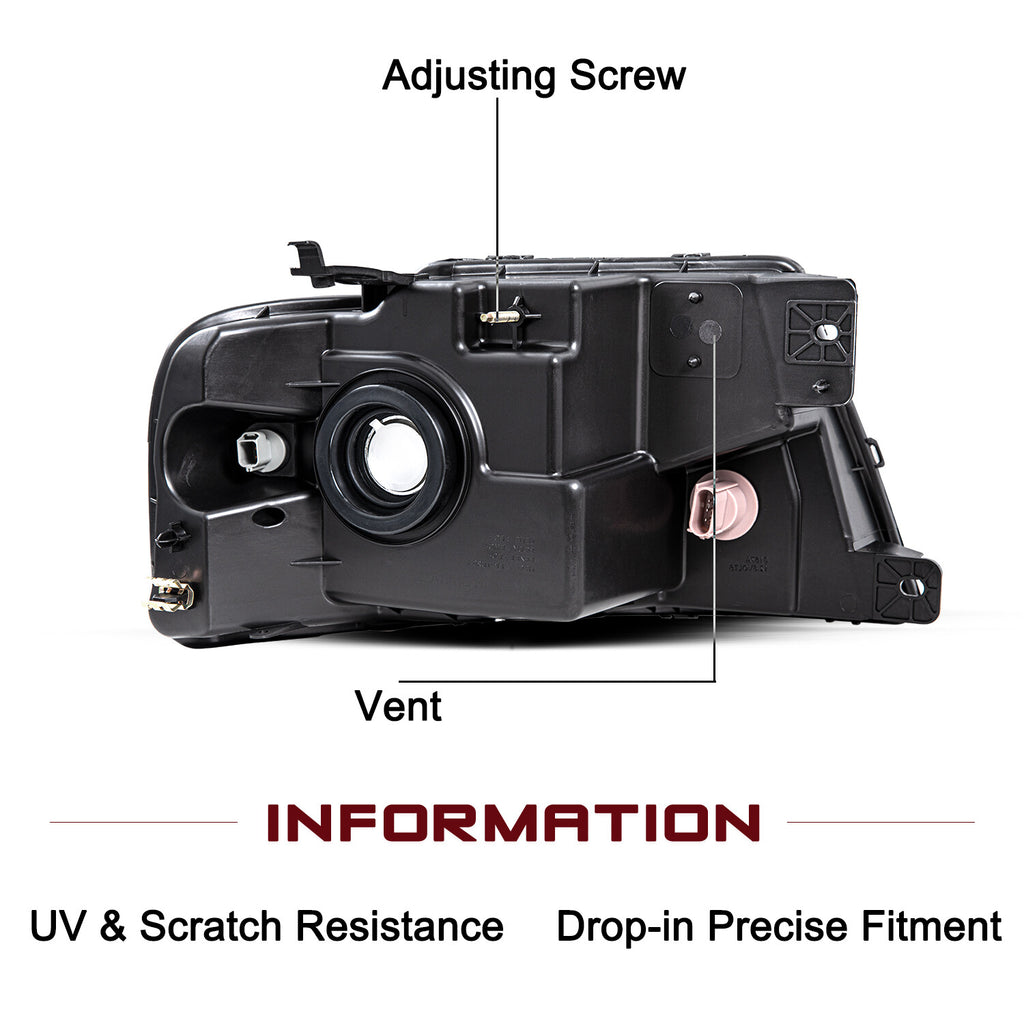 FOR 2004-2008 FORD F150 06-08 LINCOLN MARK LT HALOGEN HEADLIGHTS LAMPS PAIR