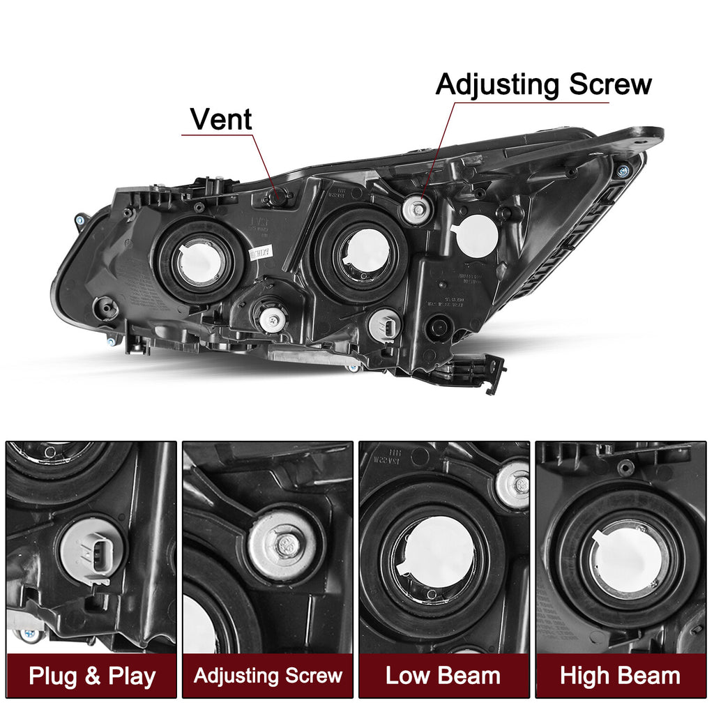 For 2016 2017 Honda Accord EX EX-L Sedan LED DRL Passenger Headlight