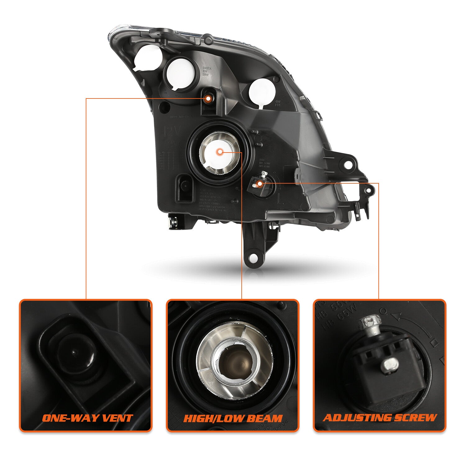 For 2007 2008 2009 Nissan Sentra Chrome Housing Amber Corner Headlight Lamps L+R