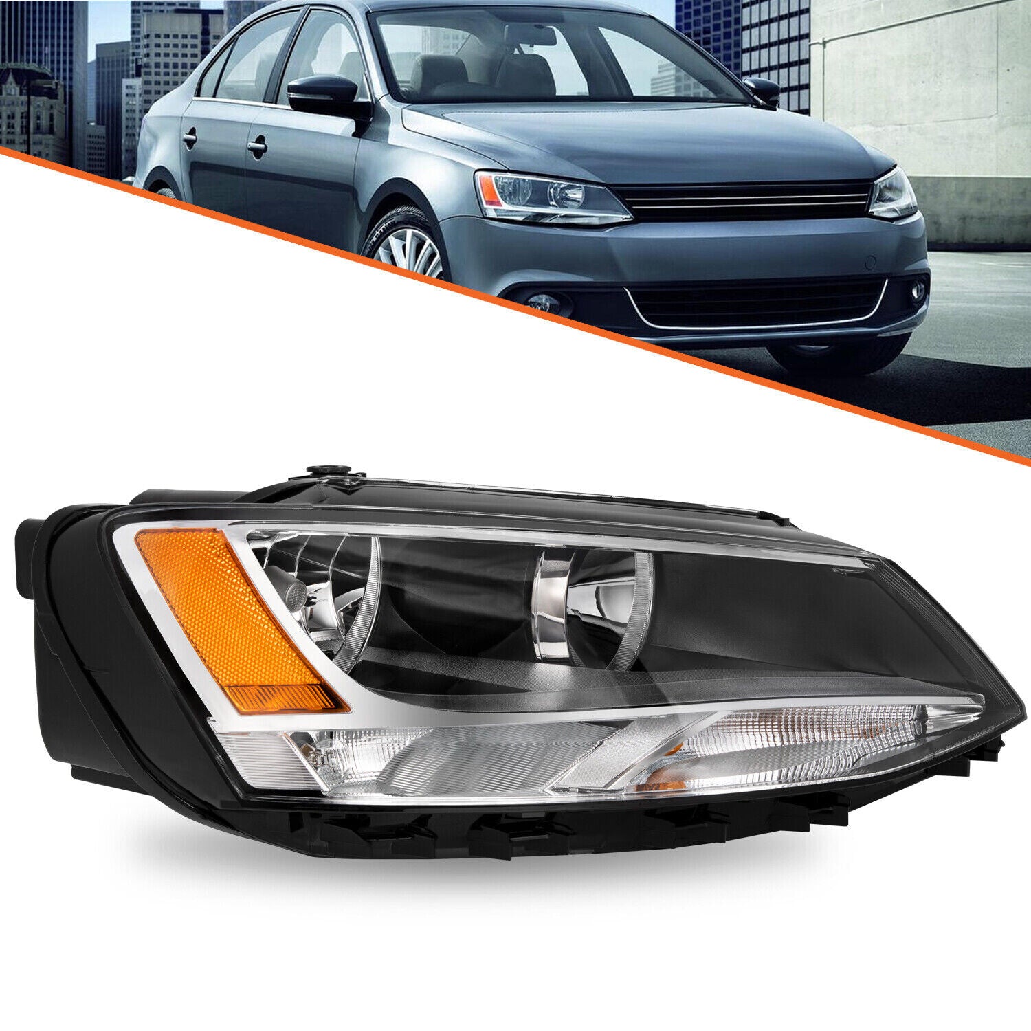 For 2011-2018 Volkswagen Jetta Headlamp Halogen Right Passenger side Headlight