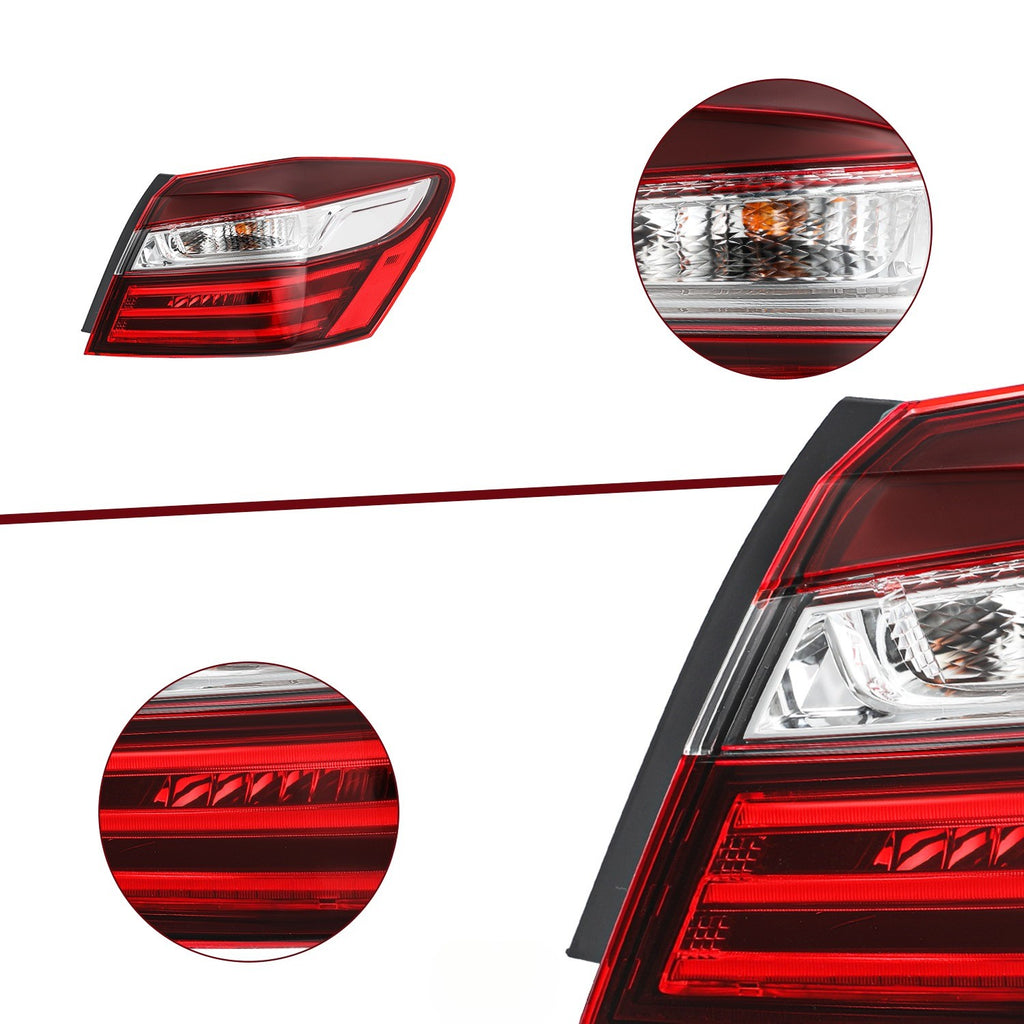 For 2016-2017 Honda Accord Rear Outer Passenger Side Tail Light Brake Lamp