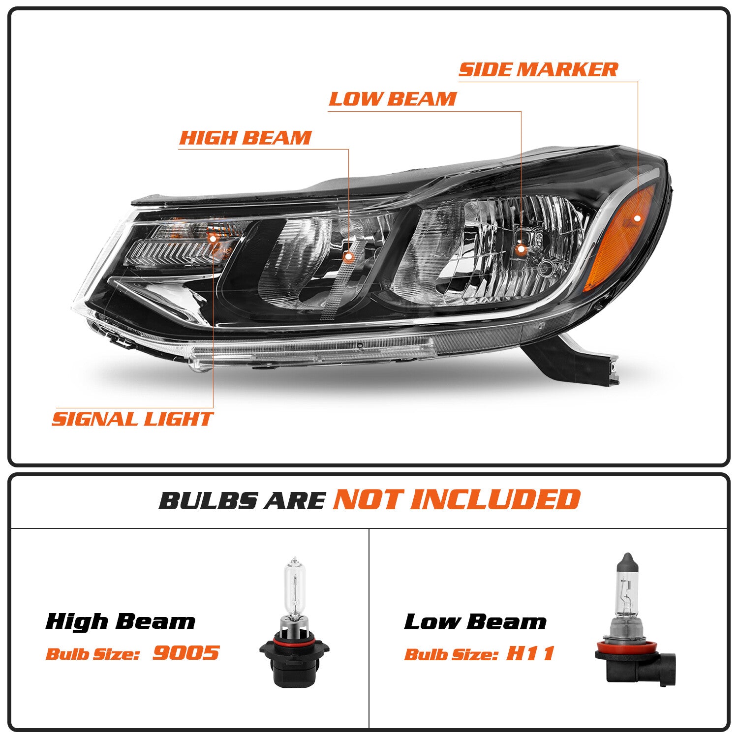 For 2017-2022 Chevrolet Trax Halogen Headlight Driver Left Side Headlamp