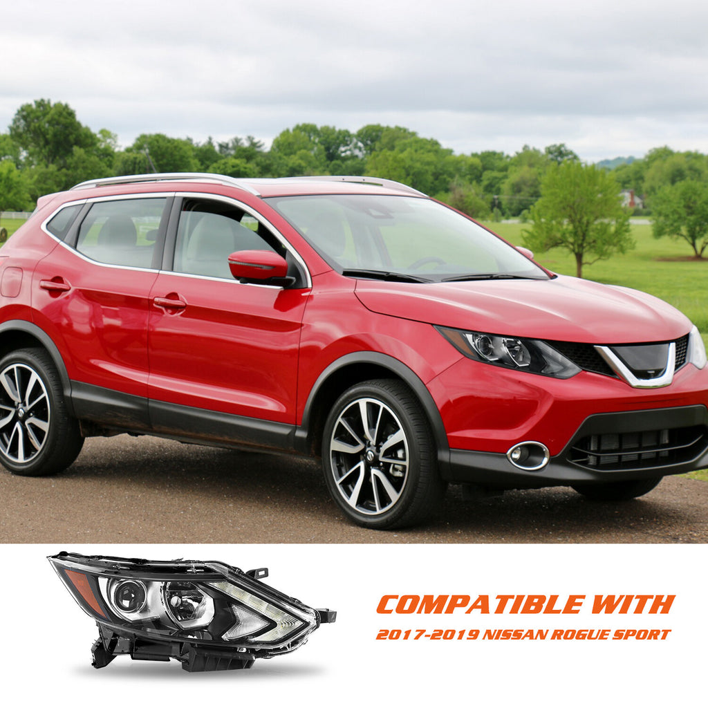 Right Headlamp For 2017 2018 2019 Nissan Rogue Sport Halogen Headlight w/LED DRL