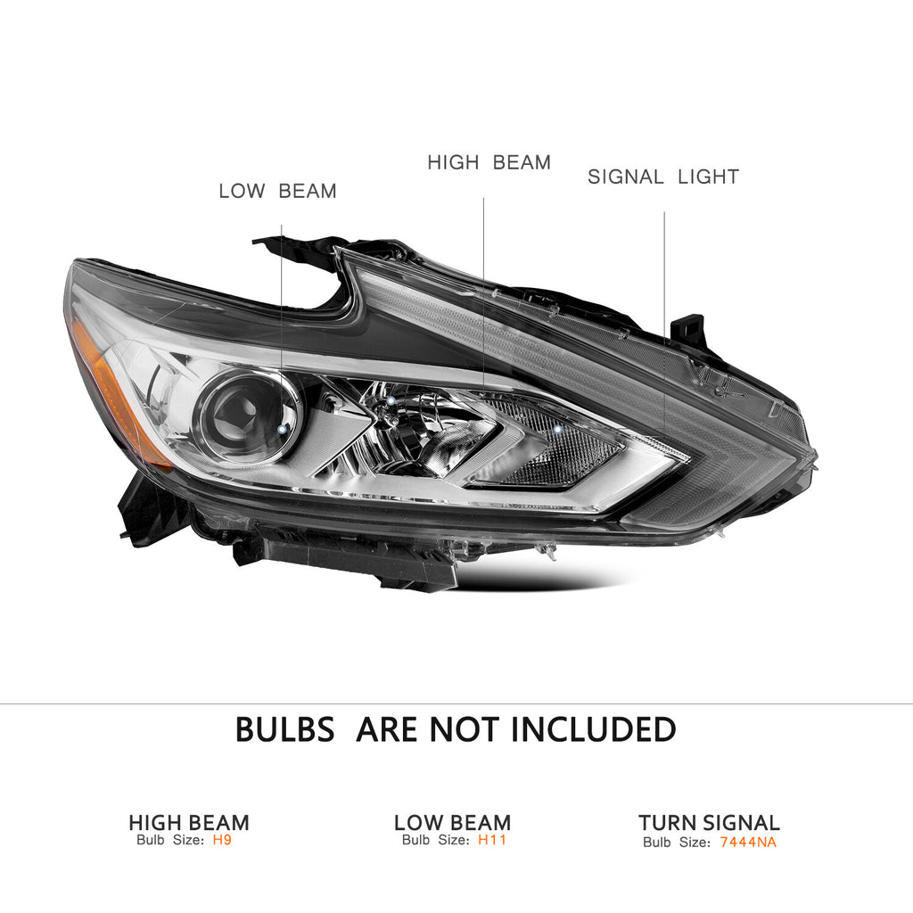 For 2016 2017 2018 Nissan Altima S SL 4Dr Right Passenger Headlight w/o LED DRL
