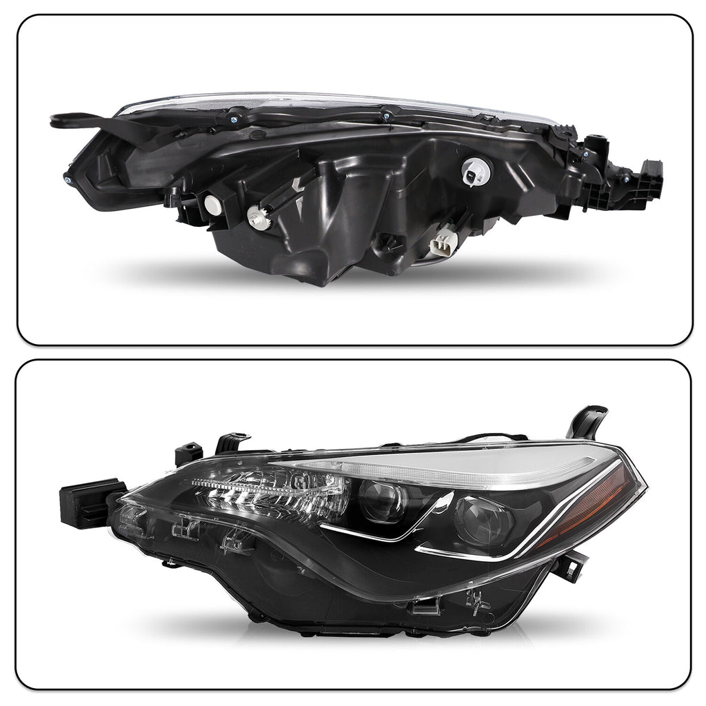 For 2017 2018 2019 Toyota Corolla SE XLE XSE Sedan 4Dr Headlights Headlamps Pair