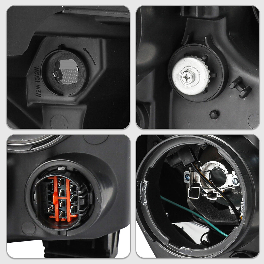 For 2014 2015 2016 Kia Soul Projector Halogen Headlights Assembly Pair 14-16