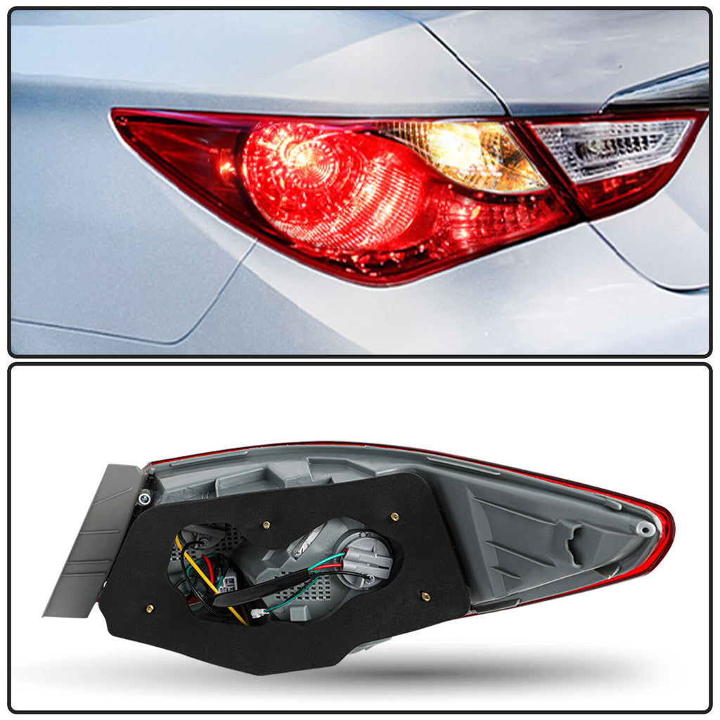 Tail Lights For 2011-2014 Hyundai Sonata Right Left Outer Side Mounted Halogen