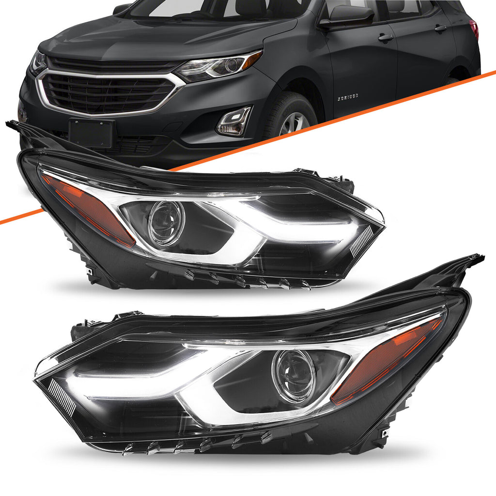 For 2018-2021 Chevy Equinox HID/Xenon Headlight w/ LED DRL Passenger Driver Set