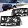 Black Headlights Bumper Headlamps For 1998-2005 CHEVY S10 BLAZER Assembly Sets