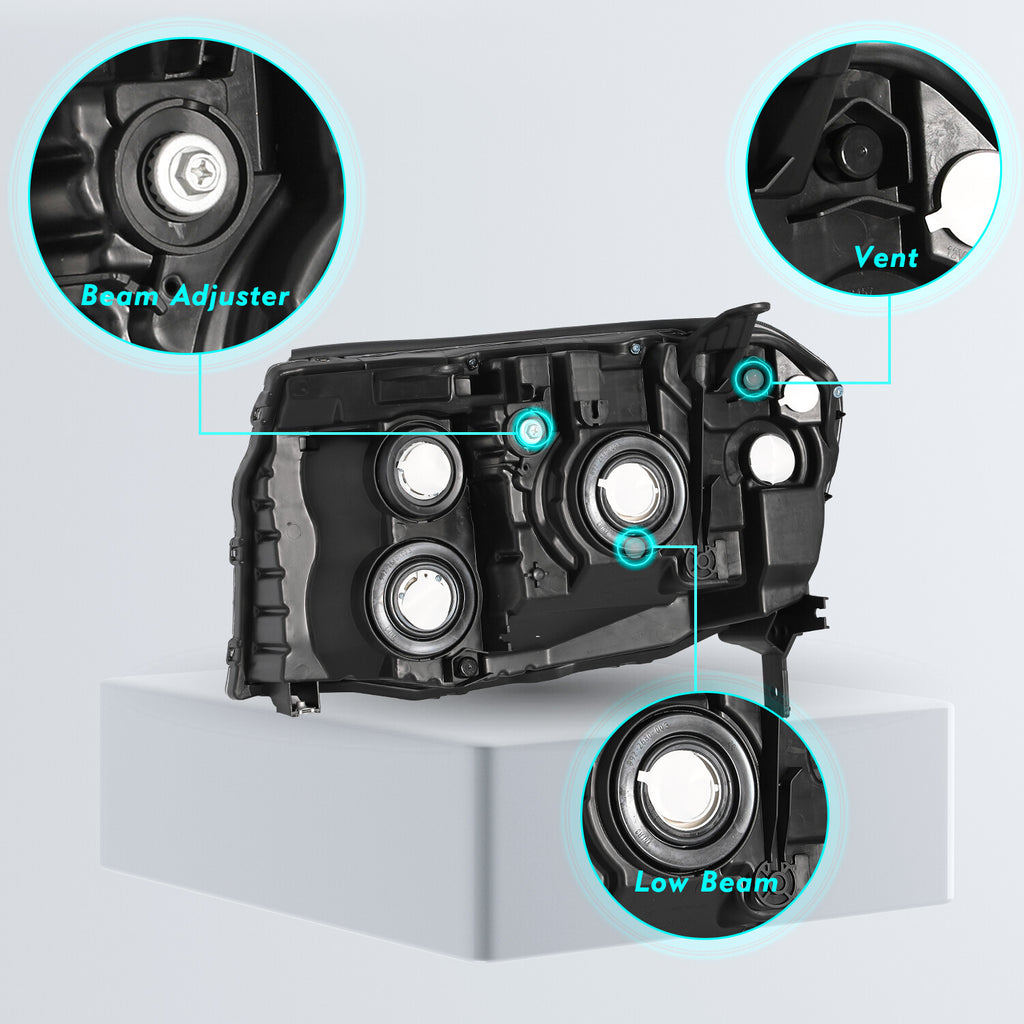 For 2009 2010 2011 Honda Pilot 4Dr Chrome Amber Right Passenger Side Headlight