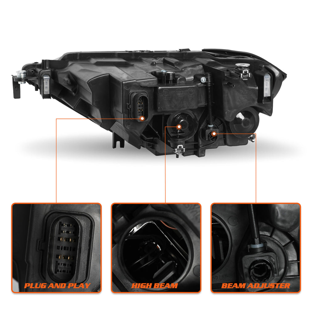 For 2019-2023 Volkswagen Jetta Non-Projector [FULL LED] Passenger Headlight RH