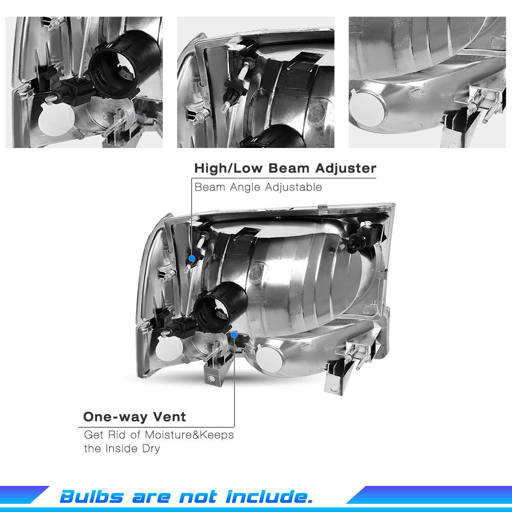 Fit 1999-2004 Ford Super Duty F250/350/450/550/ 00-04 Excursion Headlights 4PCS