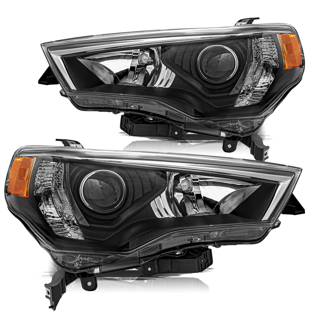 For 2014-2020 Toyota 4Runner 4DR Chrome Headlights Lamps Assembly LH+RH Set