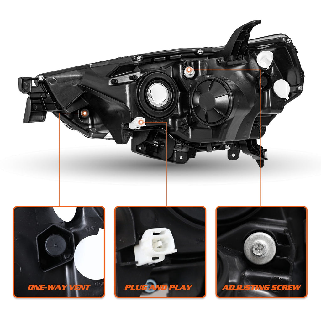 Passenger Side For 2014-2020 Toyota 4Runner 4Dr RH Headlight Assembly Headlamp